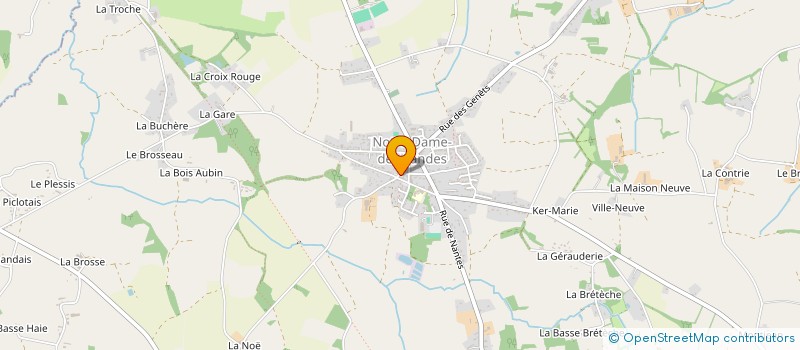 localisation de l'entreprise ETOILE SPORTIVE LANDAISE  NOTRE-DAME-DES-LANDES