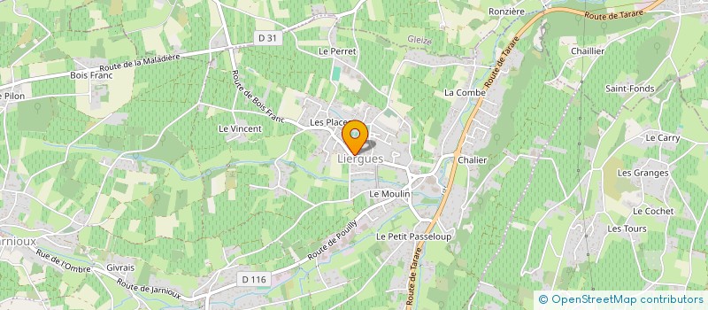 localisation de l'entreprise ETOILE SPORTIVE LIERGUOISE à PORTE-DES-PIERRES-DOREES