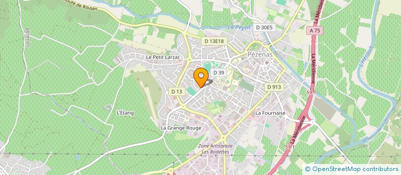 localisation de l'entreprise ETOILE SPORTIVE PAULHAN PEZENAS  PEZENAS