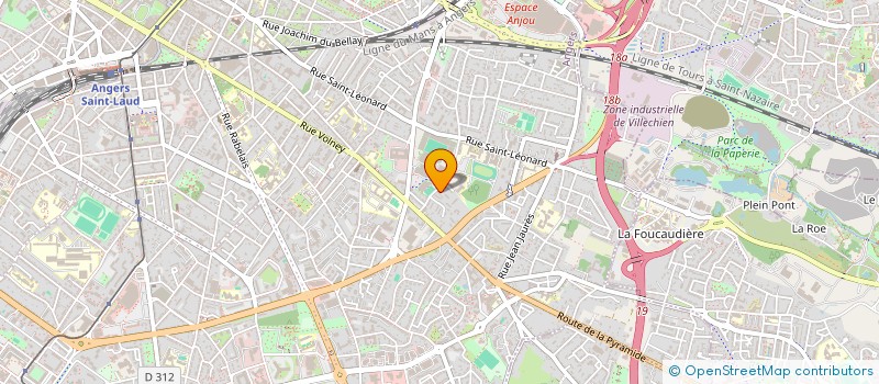 localisation de l'entreprise ETOILE SPORTIVE ST LEONARD TENNIS ANGERS  ANGERS