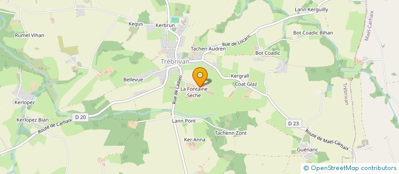 localisation de l'entreprise ETOILE SPORTIVE TREBRIVANAISE  TREBRIVAN