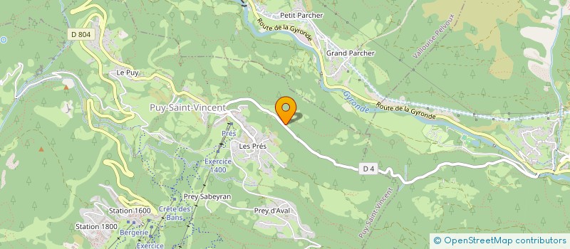 localisation de l'entreprise ETOILE SPORTIVE VALLOUISIENNE à VALLOUISE-PELVOUX