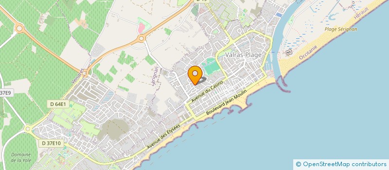 localisation de l'entreprise ETOILE SPORTIVE VALRAS PLAGE XV  VALRAS-PLAGE