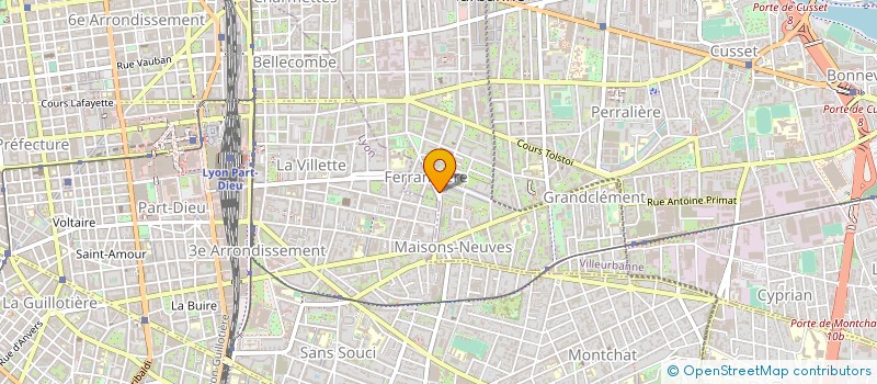 localisation de l'entreprise ETOILE TEXTILE  VILLEURBANNE