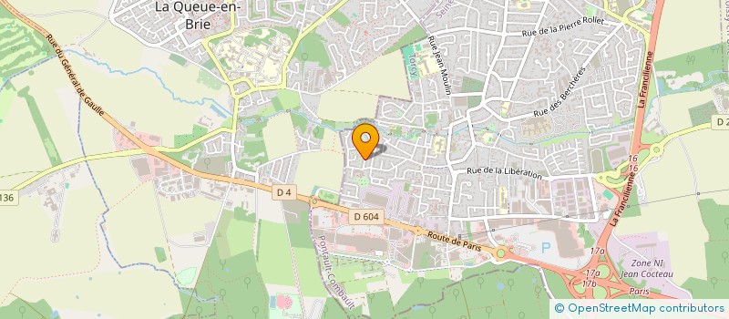 localisation de l'entreprise ETOILE VENDOME à PONTAULT-COMBAULT