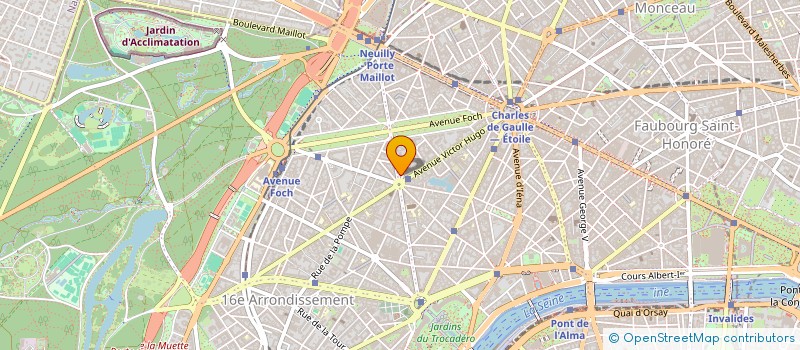 localisation de l'entreprise ETOILE - VINCI  PARIS