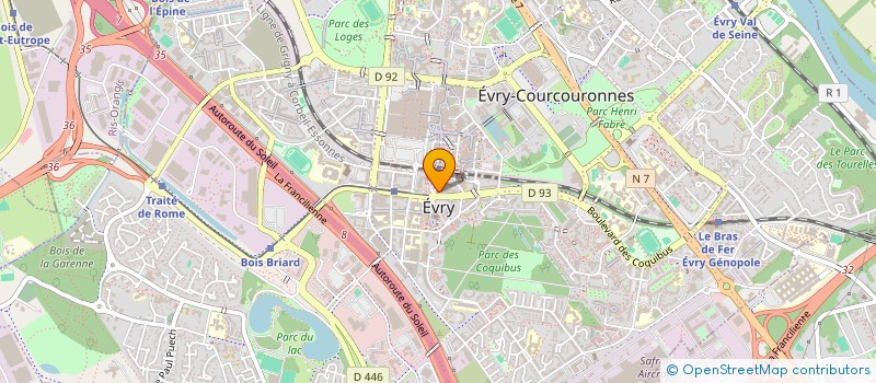 localisation de l'entreprise ETOILES à EVRY-COURCOURONNES