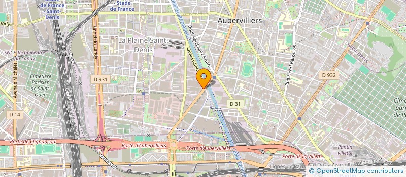 localisation de l'entreprise ETOILES & C  AUBERVILLIERS