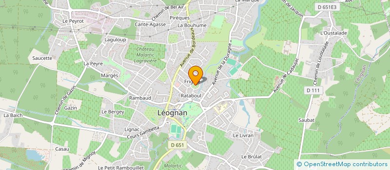 localisation de l'entreprise ETOILES DE FRIGERES  LEOGNAN