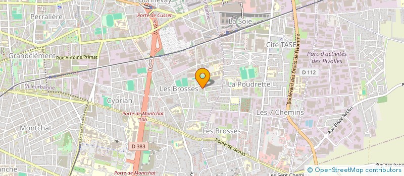 localisation de l'entreprise ETOILES DE LYON FC (ELFC)  VILLEURBANNE