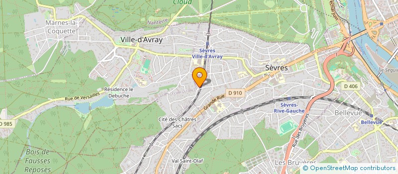 localisation de l'entreprise ETOPEN à SEVRES