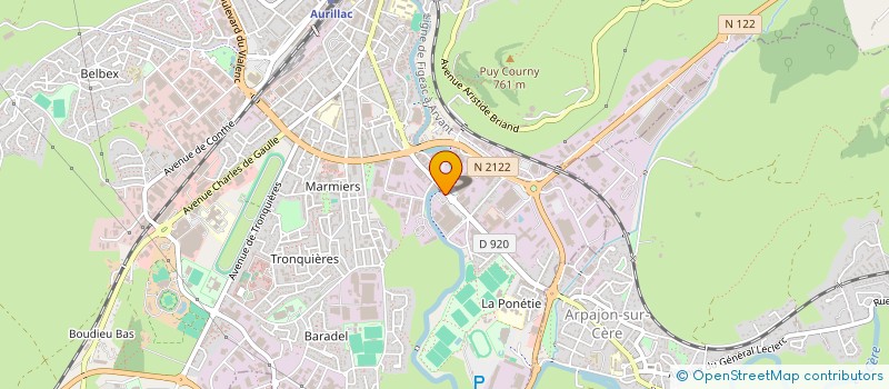 localisation de l'entreprise ETP AURILLACOIS VIN SPIRITUEUX à AURILLAC