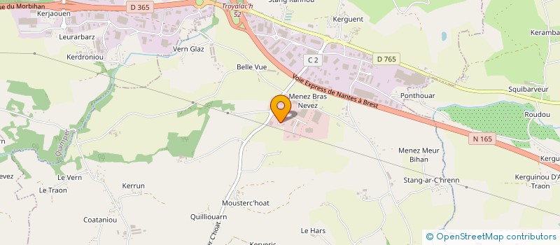 localisation de l'entreprise ETPACK à SAINT-EVARZEC
