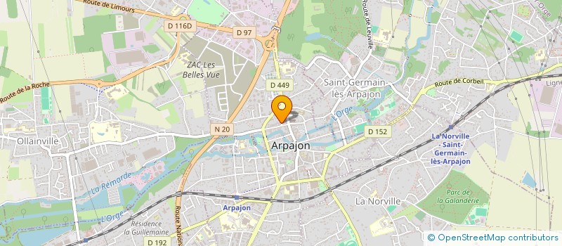 localisation de l'entreprise ETRAV à ARPAJON