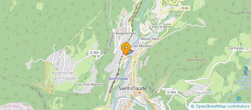 localisation de l'entreprise ETRE à SAINT-CLAUDE