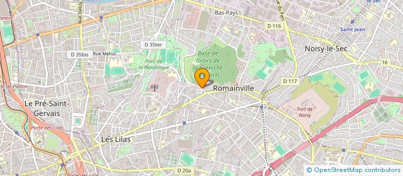 localisation de l'entreprise ETRE à ROMAINVILLE