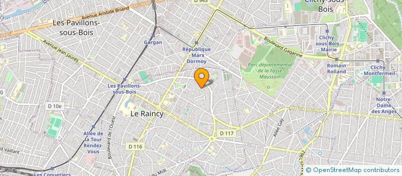 localisation de l'entreprise ETRE EN JE(U) POUR DEUX ENJEUX FORMATION ET THERAPIE PSYCHOMOTRICE à LE RAINCY