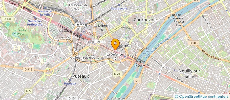 localisation de l'entreprise ETRE ET RAYONNER à COURBEVOIE