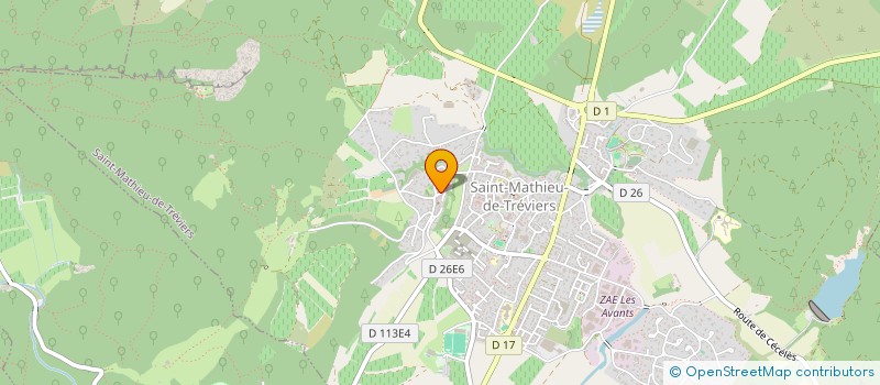 localisation de l'entreprise ETRE ET YOGA  SAINT-MATHIEU-DE-TREVIERS