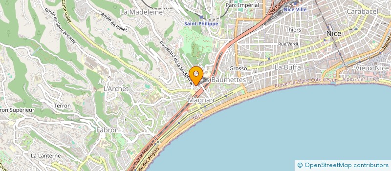 localisation de l'entreprise ETRES à NICE