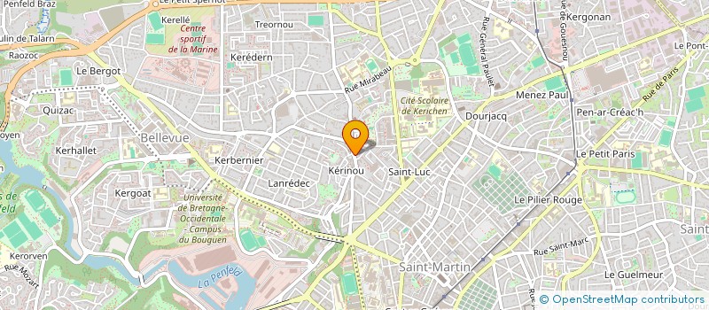 localisation de l'entreprise ETREZOR à BREST