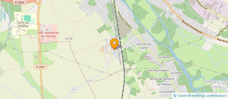 localisation de l'entreprise ETS  AMILLY