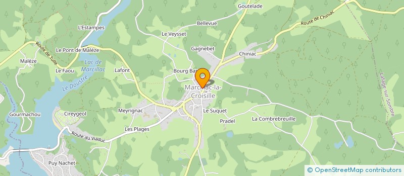 localisation de l'entreprise ETS ANDRE RITOU à MARCILLAC-LA-CROISILLE