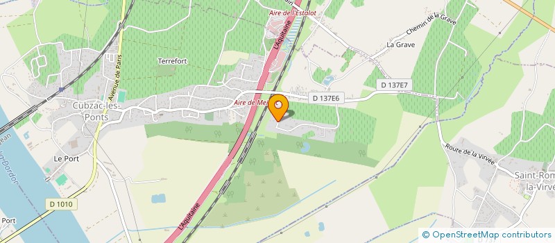 localisation de l'entreprise ETS BARTHELEMY NICOLAS  CUBZAC-LES-PONTS