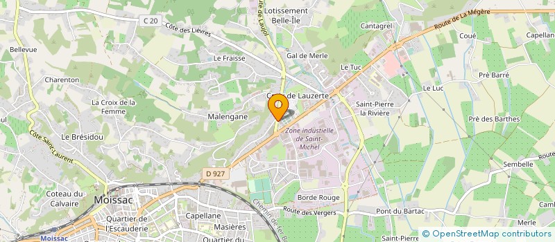 localisation de l'entreprise ETS BERGONZAT PRIMEURS à MOISSAC