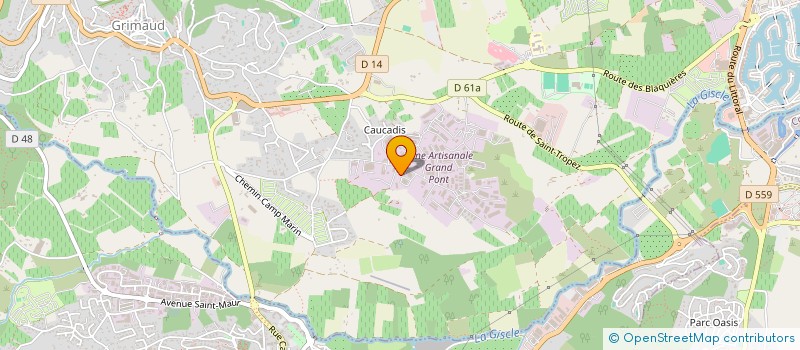 localisation de l'entreprise ETS BERNARD JEANRONT SA à GRIMAUD