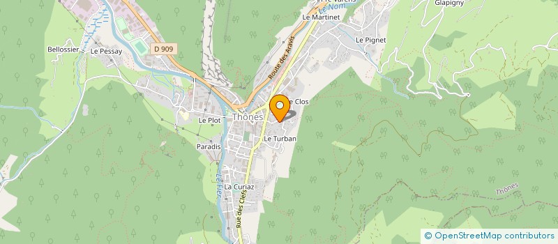 localisation de l'entreprise ETS BERTHIER à THONES