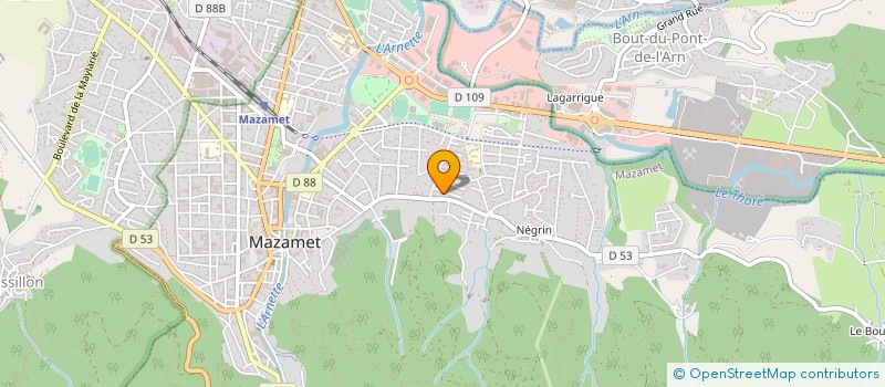 localisation de l'entreprise ETS BEZIAT ET CIE à MAZAMET