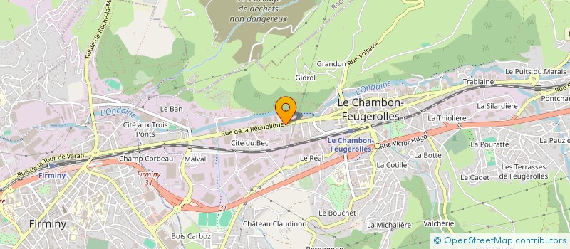 localisation de l'entreprise ETS BILLY ET CIE MANUFACTURE  LE CHAMBON-FEUGEROLLES