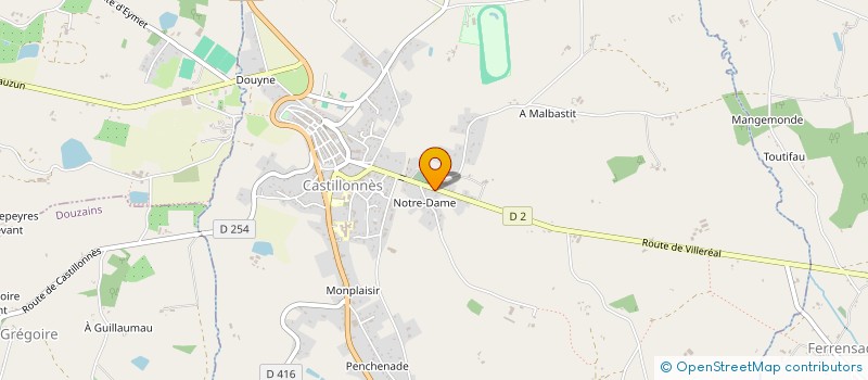 localisation de l'entreprise ETS BIRGINIE ET FILS à CASTILLONNES