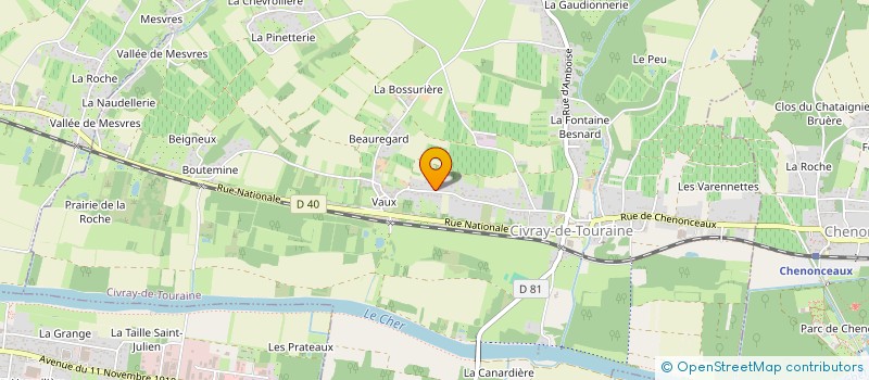 localisation de l'entreprise ETS BOISSIERE à CIVRAY-DE-TOURAINE