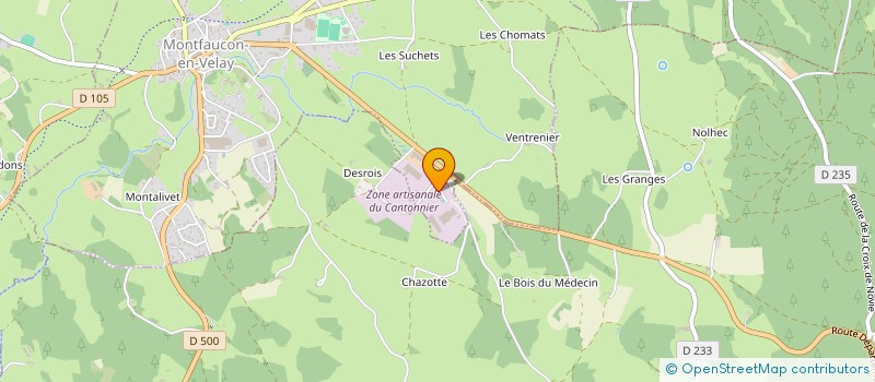 localisation de l'entreprise ETS BONCOMPAIN à MONTREGARD