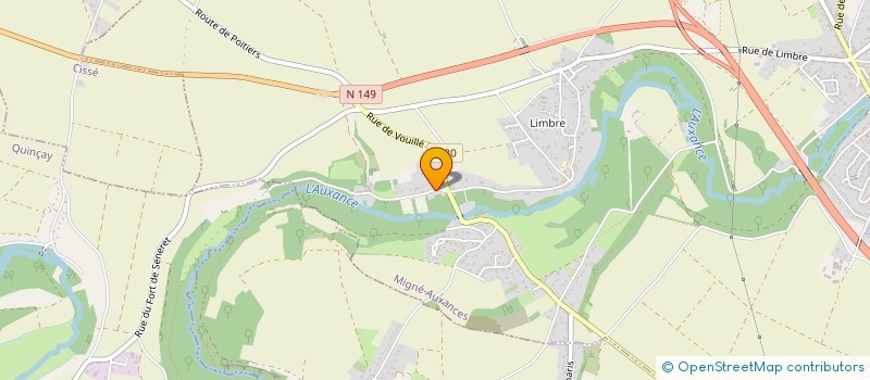 localisation de l'entreprise ETS BONNET SEBASTIEN  MIGNE-AUXANCES