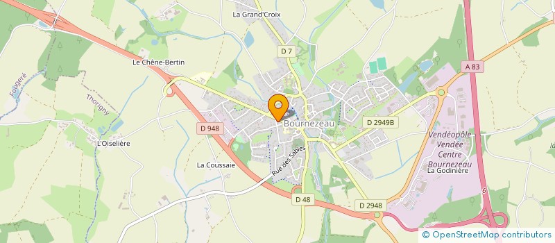 localisation de l'entreprise ETS BORDAGE CARCAUD à BOURNEZEAU