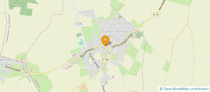 localisation de l'entreprise ETS BOURGEOIS LECLERCQ à VILLERS-OUTREAUX