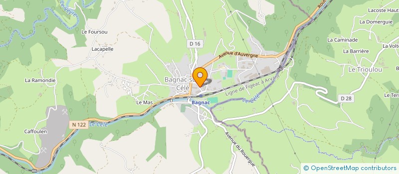 localisation de l'entreprise ETS BOURREL FRERES à BAGNAC-SUR-CELE