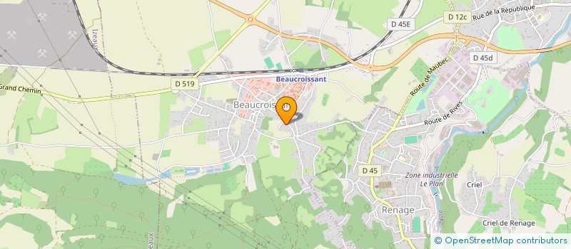 localisation de l'entreprise ETS BRESSIEUX SARL à BEAUCROISSANT