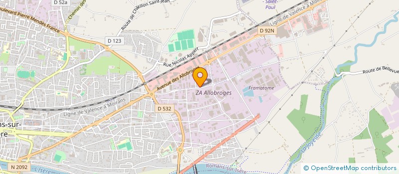 localisation de l'entreprise ETS BRET à ROMANS-SUR-ISERE