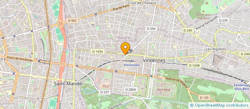localisation de l'entreprise ETS BRIANDON FRERES à VINCENNES