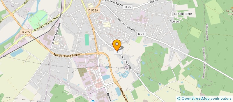 localisation de l'entreprise ETS BRILLANT  ROMORANTIN-LANTHENAY