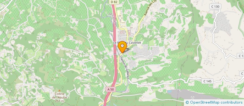 localisation de l'entreprise ETS C THIRION AQUA FAIENCE à LE CASTELLET