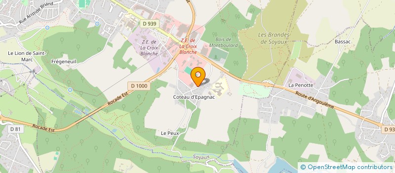 localisation de l'entreprise ETS CAISSE REGIONALE CRCA JAVERLHAC à SOYAUX