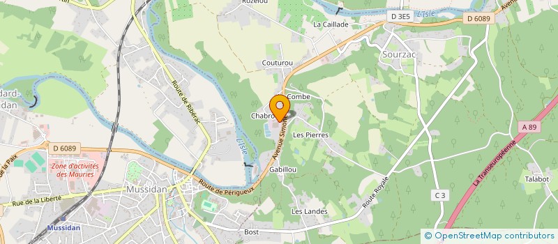 localisation de l'entreprise ETS CARLOS MARTINS  SOURZAC