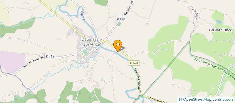localisation de l'entreprise ETS CASTERAS à DAUMAZAN-SUR-ARIZE