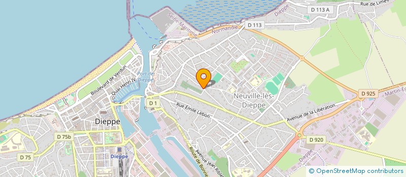 localisation de l'entreprise ETS CAUFOURIER PEINTURE à DIEPPE