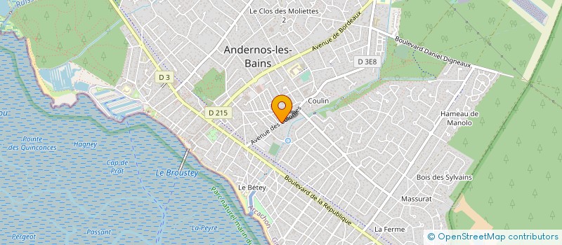 localisation de l'entreprise ETS CAZAUX SARL à ANDERNOS-LES-BAINS